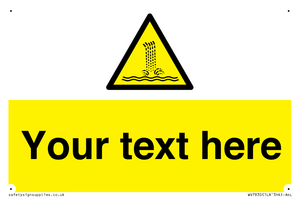 Custom warning artificial waterfall